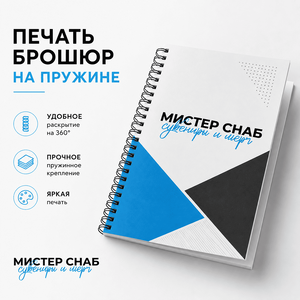 Печать брошюры на пружине
