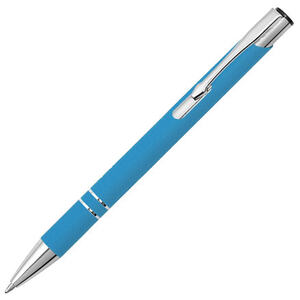 Ручка шариковая Legend Soft Touch, голубой с логотипом