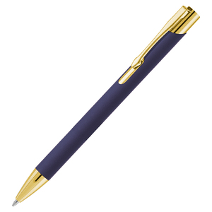 Ручка шариковая, Legend Soft Touch Mirror Gold Requis, синяя/золотистая с логотипом