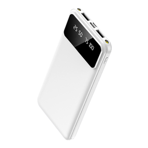 Внешний аккумулятор Dorado 10 000 mAh с фонариком, белый с логотипом