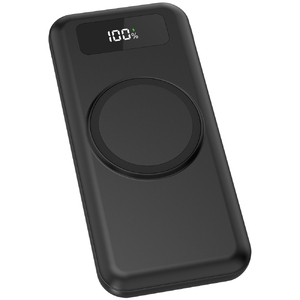 Внешний аккумулятор Authority с беспроводной зарядкой (5W), 10000 mAh, чёрный с логотипом