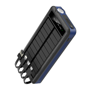 Внешний аккумулятор Xyron с солнечной панелью, 10000 mAh, синий с логотипом