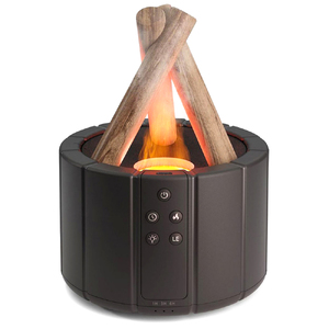 Светодиодный USB увлажнитель-аромадиффузор Bonfire с пультом Д/У, чёрный с логотипом