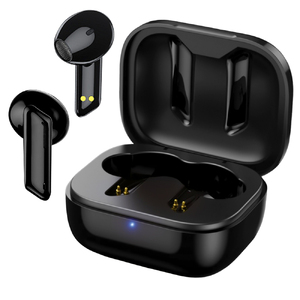 Наушники беспроводные Bluetooth Opportunity, черные с логотипом