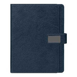 Ежедневник в суперобложке Country Alfa Mocco Business Edition B5 в подарочной коробке, синий с логотипом