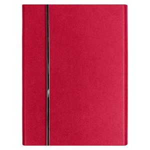 Ежедневник Alfa Bird Petrus A5, красный, недатированный, в твердой обложке с металлическим элементом с логотипом