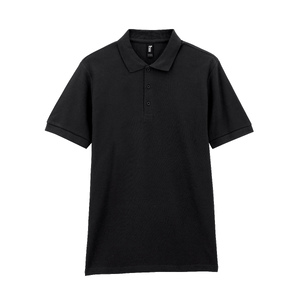 Футболка поло PREMIUM COTTON ADULT DOUBLE PIQUE, ЧЕРНЫЙ 2XL с логотипом