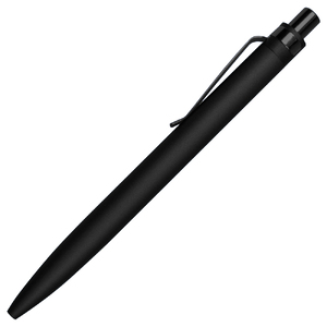 Ручка шариковая Shine Ray Soft touch алюминиевая, черная с логотипом
