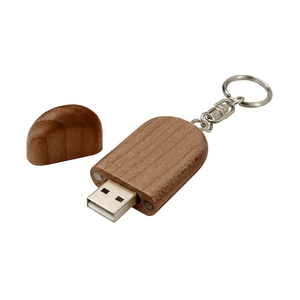 Флеш накопитель USB 2.0 Maple 32GB, орех, коричневый/коричневый с логотипом