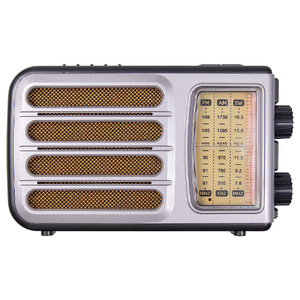 Ретро радио Heritage Melody,  Bluetooth, AM/FM/SW, LED-подсветкой, USB, TF и MP3-плеером, цвет серебристый