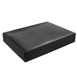 Коробка подарочная, черная Solution Superior, размер 23*17,9*3,1 см, под ежедневник в суперобложке с логотипом