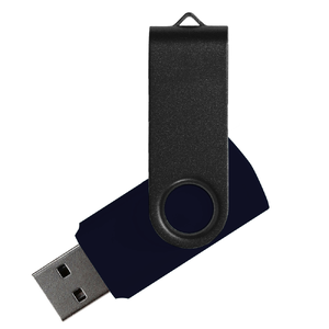 Флеш накопитель USB 2.0 Twister Сolor Mix 16GB, пластик Софт Тач/металл, черный/черный с логотипом