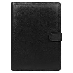 Ежедневник в суперобложке Country Leather Sky A5+ из нат. кожи, черный, недатированный, с магнитным клапаном, в подарочной коробке с логотипом