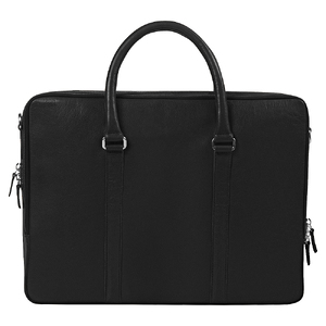 Портфель для ноутбука Vancouver Leather из натуральной кожи, черный с логотипом