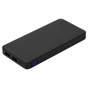 Внешний аккумулятор (powerbank) «WeCharge Velvet», 10 000 mAH, 5V -2A , c цифровым дисплеем для контроля заряда, черный