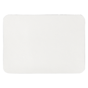 Шеврон Rectangle Cowhide размер 50*70 мм, белый, со скругленными углами