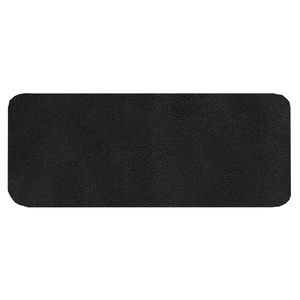 Шеврон Rectangle Smooth Leather размер 50*20 мм, черный, со скругленными углами с логотипом