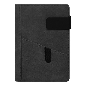 Ежедневник Smart New York Suede А5, черный, недатированный, в твердой обложке с поролоном, в подарочной коробке с логотипом
