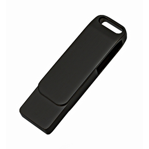 Флеш накопитель Bergamo, USB 2.0 16GB, металл, черный с логотипом