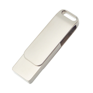 Флеш накопитель Bergamo, USB 2.0 32GB, металл, серебро с логотипом