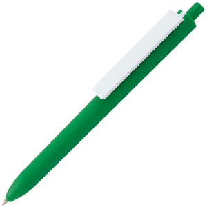 Ручка шариковая, пластиковая, зеленая 348 C/белая El Primero Color с логотипом