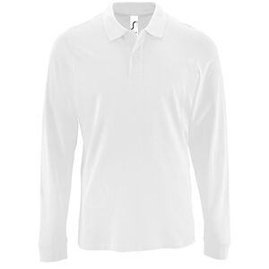 Рубашка поло мужская с длинным рукавом Perfect LSL Men белая, размер 3XL
