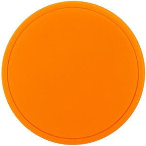 Лейбл из ПВХ Dzeta Round, L оранжевый неон
