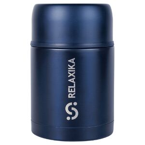 Термос для еды Relaxika 700, темно-синий с логотипом