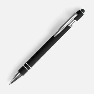 Ручка шариковая Pointer Soft Touch со стилусом, черная