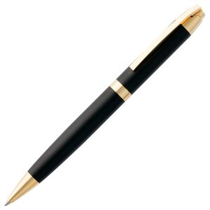 Ручка шариковая Razzo Gold, ver.2, черная с логотипом