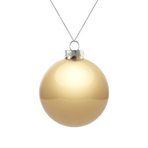 Оформительский шар Finery, 8 см, глянцевый золотистый с логотипом