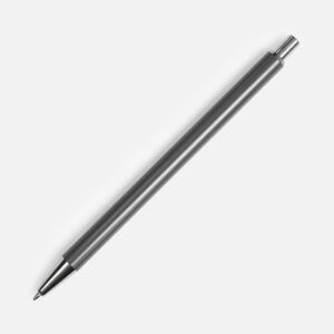 Ручка шариковая Slim Beam, серая с логотипом