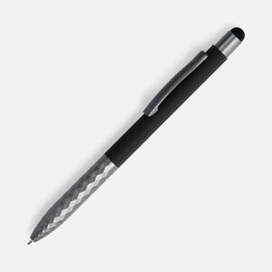 Ручка шариковая Digit Soft Touch со стилусом, черная