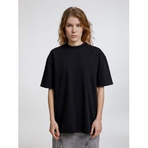 Футболка оверсайз унисекс Sideline, черная, размер XL/XXL с логотипом