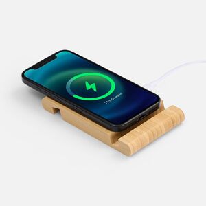 Подставка с беспроводной зарядкой Bamboost с логотипом