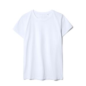 Футболка женская T-bolka Stretch Lady, белая (холодный оттенок), размер S