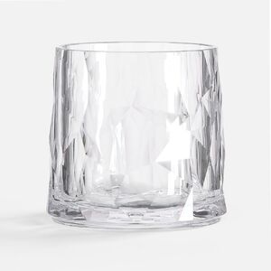 Стакан небьющийся Sate Crystal, вращающийся, прозрачный с логотипом