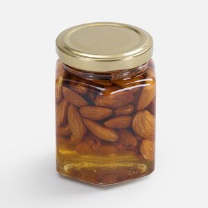 Мед Allnutty, с миндалем с логотипом