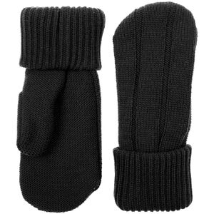 Варежки Knit Beat, черные, размер S/M с логотипом