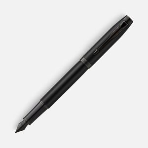 Ручка перьевая Parker IM Achromatic Black, черная с логотипом