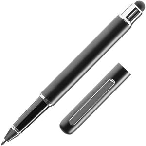Роллер Scribo со стилусом, матовый серый с логотипом
