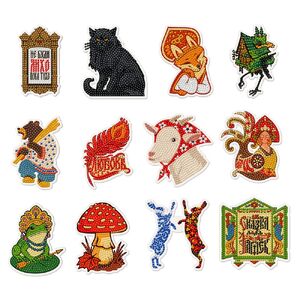 Алмазная мозаика на фигурных магнитах «Фольклор» с логотипом
