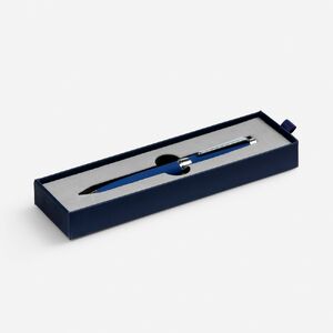 Ручка шариковая Broad Ring Soft Touch в футляре, синяя с логотипом