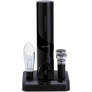 Винный набор Circle Joy Electric Wine Bottle Opener, черный с логотипом
