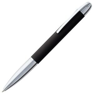 Ручка шариковая Arc Soft Touch, черная с логотипом