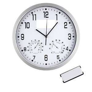 Часы настенные Insert2, белые с логотипом
