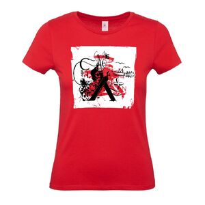 Футболка женская Carmen and Carwoman, красная, размер M