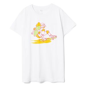 Футболка детская Skateboard, белая, 6 лет с логотипом