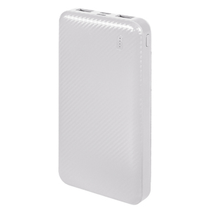 Универсальный аккумулятор Rib 10 (10000 мАч), белый, 13,5х6.8х1,5 см