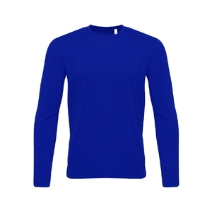 New Gen Футболка с длинным рукавом 180 г/м2 хлопок + лайкра ярко-синий 3XL с логотипом